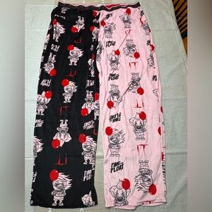 Mens IT Pajamas with Fun Character Print - Black and